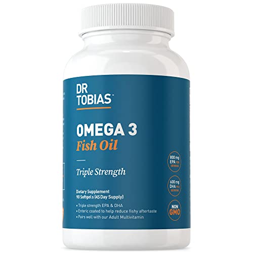 Dr. Tobias Omega 3 Fish Oil, 800 mg EPA 600 mg DHA Omega 3 Supplement for Heart, Brain & Immune