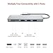 Lenovo USB C Hub, USB Type-C Adapter 3 USB 3.0 Ports SD/TF Card Reader, Compatible For USB C Devices