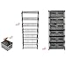 Function Home 12-Drawer Chest, 6 Tier Storage Organizer Tower, Metal Shelf with 12 Removable Fabric Bins, Ideal for Home Office Dorm Bedroom, Grey