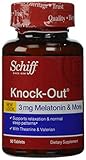 Schiff Knock-Out Sleep Aid Supplement, 50 tablets - with 3mg Melatonin, Theanine and Valerian