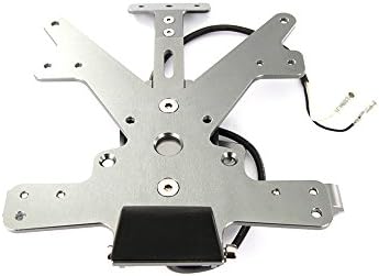 QQJK Motorcycle Accessories Licence Number Registration Plate Holder Bracket with LED Light for Kawasaki Z1000 Z 1000 2010-2016