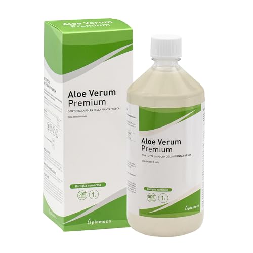 Plameca Aloe Verum Premium - Aloe Vera To Drink - With All The Pulp Of The Fresh Plant - Unpasteurized - 1000ml For 20 Days