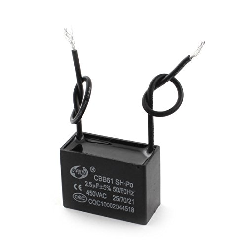 Uxcell AC 450V 2.5uF 50/60 Hz 5% Tolerance Fan Motor Running Capacitor CBB61: Industrial & Scientific
