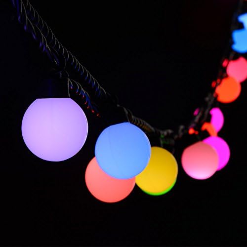 Christmas Lights, 20 LED 18ft RGB Globe String Lights, 7 Color Changing Fairy Light for Indoor &amp; Outdoor, Home, Garden, Patio, Party, Holiday, Wedding Decorations