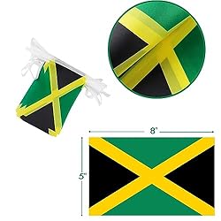 Jamaica String Flag Pennant Banner - 38 Flags, 42