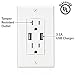 Sunco Lighting 14 PACK - UL Listed- High Speed 2 USB Port Charger and Duplex Receptacle 15-Amp, 3.1A Charging Capability, Tamper Resistant Outlet- Wall-plate Included - Ivory