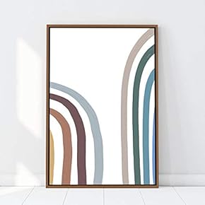 signwin Framed Canvas Wall Art Nordic Rainbow Canvas...