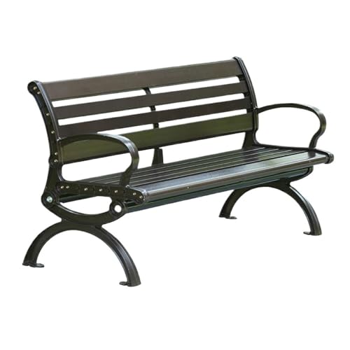 XRXwuf689 Outdoor Garden Bench Outdoor Garden Chair, Cast Aluminium Patio Bench, Park Leisure Iron Seat Park Bench(Medium)
