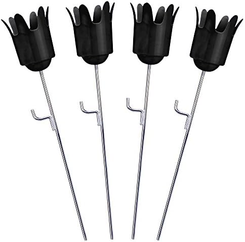 4-Pack of 24" Tulip-Top Beach Beverage Holders by Sol Coastal (Black)