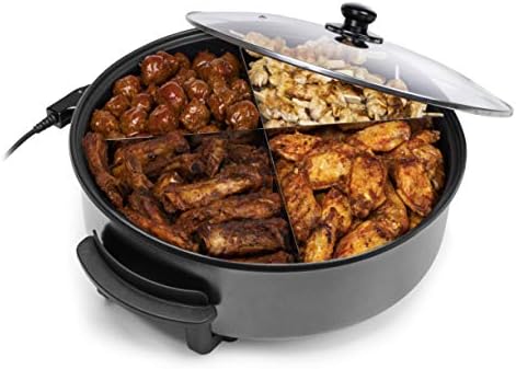 Tristar PZ-9145 Sauteuse électrique multifonction XXL, 40cm de diamètre, Thermostat réglable, 7.5 liters, Noir