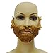 OULII Party Fake Mustaches Funny Beards Whisker Festival Supplies Halloween Costume (Brown)