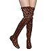 NATURE BREEZE FD72 Women's Stretchy Thigh High Flat Heel Boot Half Size Small