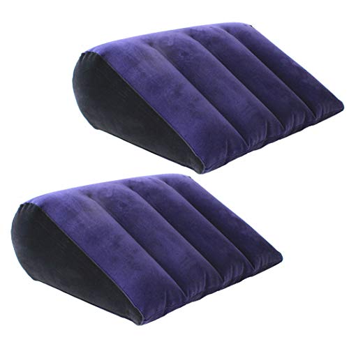 FunPa 2PCS Wedge Pillow Creative Inflatable Couple Bedroom Toy Position Support Pillow for Couples Play Game