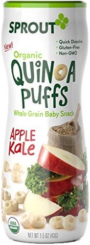 Sprout Organic Quinoa Puffs Baby Snack, Apple Kale, 1.5 Ounce by Sprout