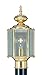Livex Lighting Lantern 2117-02 Outdoor Post with Clear Beveled Glass Shades, Polished Brass