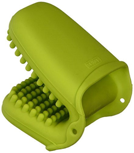 Dexas Mini Silicone Oven Mitt with Raised Nibs, Green