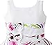 Sunny Fashion Girls Dress Purple Paisley Flower Print Double Bow Tie