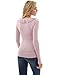 PattyBoutik Women Ruffle V Neck Faux Wrap Knit Sweater (Light Pink Medium)