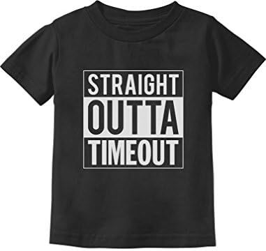 TstarsStraight Outta Timeout Toddler Shirt Funny Time Out for Kids Boys Girls T-Shirt