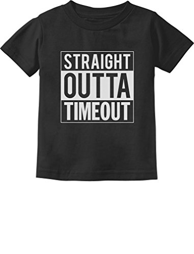 TstarsStraight Outta Timeout Toddler Shirt Funny Time Out for Kids Boys Girls T-Shirt