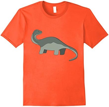 Mens Apatosaurus Shirt Large Orange