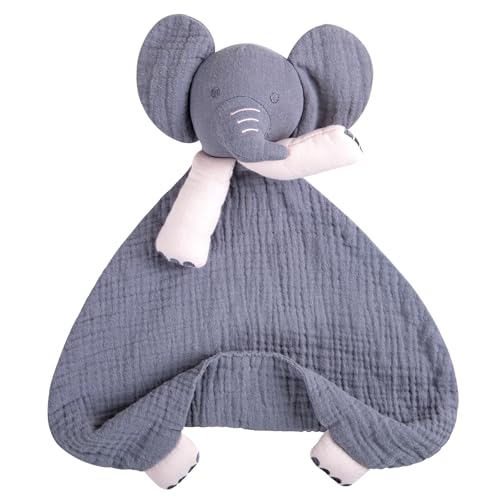 lulumoon Baby Security Blanket Elephant Lovey
