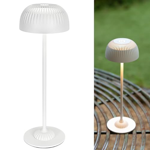 LuminexDesigns Touch Nachttischlampe, dimmbare kabellose Tischlampe für Wohnzimmer, 5200mAh wiederaufladbarer Akku, 3 Farbmodi, IP54 gemütliches Ambie