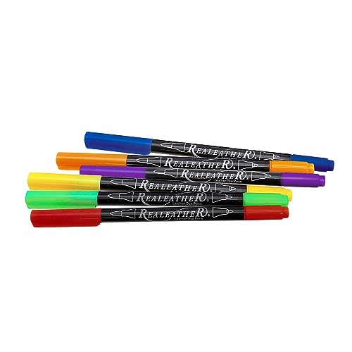 Realeather Basic Colors Dual Tip Leather Dye Pens (6 Pack) Pricepulse