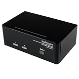 StarTech.com 2 Port KVM Switch - DVI and VGA w/ Audio and USB 2.0 Hub - Dual Monitor / Display / Screen KVM Switch - DVI VGA (SV231DDVDUA)