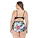 Leadmall Women’s High Waist Bikini Set – Ladies Plus Size Padded Push Up Swimsuit Mesh Patchwork Bathing Suit – Two Piece Flora Print Beachwearthumb 2