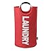 DOKEHOM 82L Large Laundry Basket, Collapsible Laundry Bag, Freestanding Tall Clothes Hamper, Foldable Washing Bin (Red)