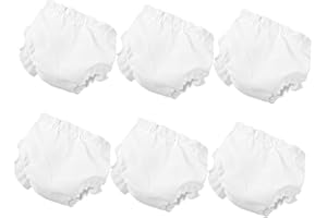 Toddmomy 6Pcs Adjustable Baby Doll Underwear Set Reusable Doll Clothes for 10 Inch Dolls Pretend Play Accessories for Kids