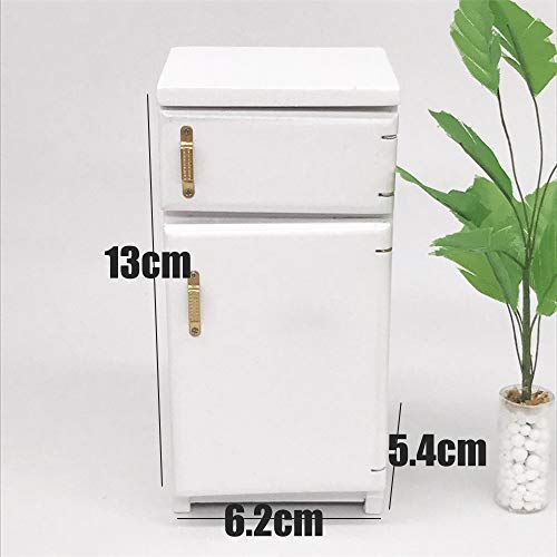 image for Euone  Miniature Refrigerator, Mini Dollhouse Furniture Refrigerator M