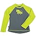 Sun Smarties Boys Truck Long Sleeve Rash Guard Swimming Shirt 18M Gray, Lime