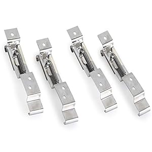 4 Stuks Aanhangwagen Nummerplaat Houders Clips Kentekenplaat Beugels Roestvrij Staal Veer Geladen Nummerplaat Klemmen…