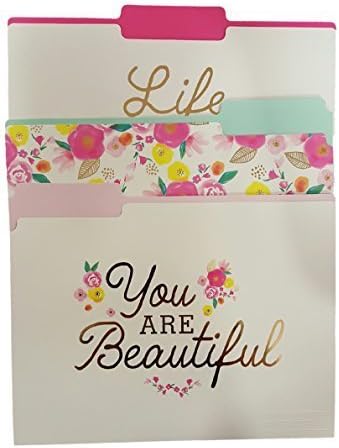 Spring Floral File Folder Set - 9 Folders, 3 Designs
