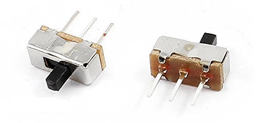 URBEST 30pcs 3 Terminals PCB Mount 2 Position SPDT ON/Off Mini Slide Switch for Small Power Controlling