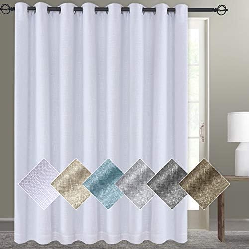 White Sliding Door Curtains 100 Blackout Extra Wide Curtain Panels Sliding Glass Door Curtains