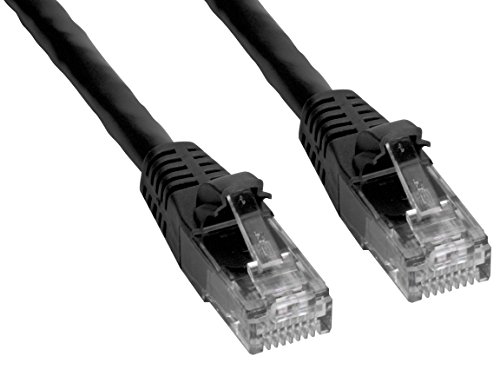 Amphenol MP-6ARJ45SNNK-001 Cat6A FTP Patch Cable, Shielded, RJ45, 650- MHz, 1', Black