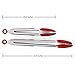 Kitchen Tongs and Stainless Steel Silicone Cooking and Serving Utensils, Set of 2, 10 and 13.5 Inch