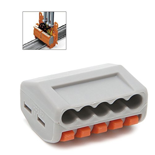 5 Pcs 222-415 Push Wire Connector Lever Terminal Block Lever-Nuts 5 Conductor