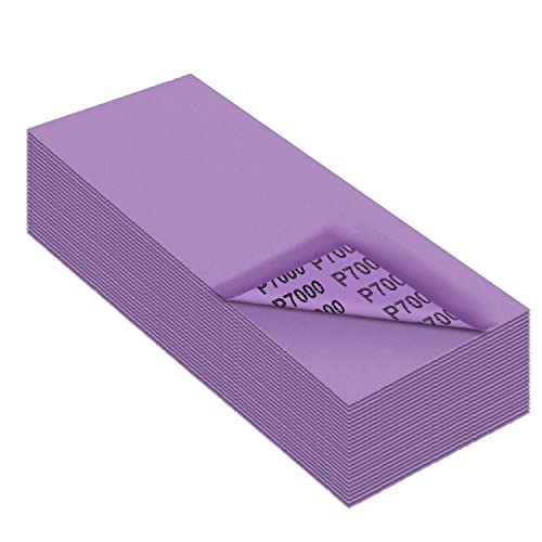 50 Pcs, Wet And Dry Sandpaper With Sanding Block Sander For Wood