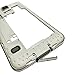Rinbers Silver Middle Frame Bezel Chassis Rear Camera Panel Housing Replacement Part for Samsung Galaxy S5 G900F/G900H/G900A/G900T/G900V/G900P
