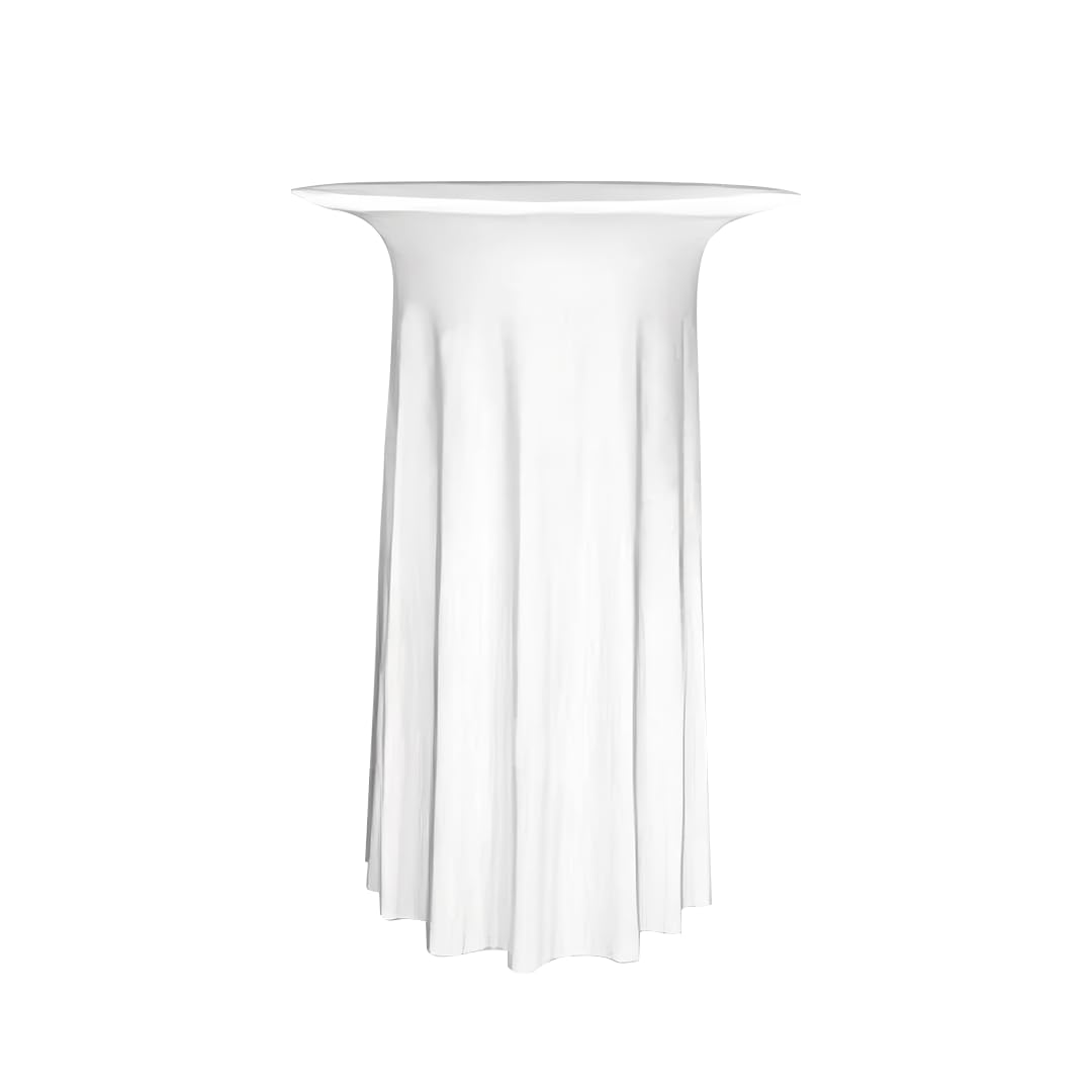 Gastro Uzal A3-0EDT-HL8G Deluxe Stretch Cover Beer Table Cover for Wedding Event 70 x 110 cm White