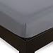 Vaulia Lightweight Microfiber Sheets, Solid Grey Color Queen Size, 3-Piece Set (1 Fitted Sheet, 2 Pillowcases)