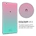 kwmobile TPU Silicone Case Compatible with Huawei MediaPad M3 8.4 - Case Soft Flexible Protective Cover - Bicolor Dark Pink/Blue/Transparent