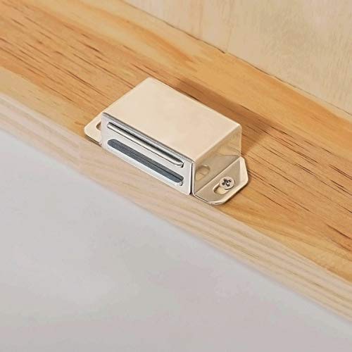 Magnetic Door Catch-6PCS 20lb High Magnetic Stainless Steel Heavy Duty Catch for Kitchen Bathroom Cupboard Wardrobe Closet Closures Cabinet Door Drawer Latch - Silver - Thumbnail 3