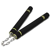 Unime Foam Nunchakus, Safety Rubber Foam Training Nunchucks, 11 Inch
