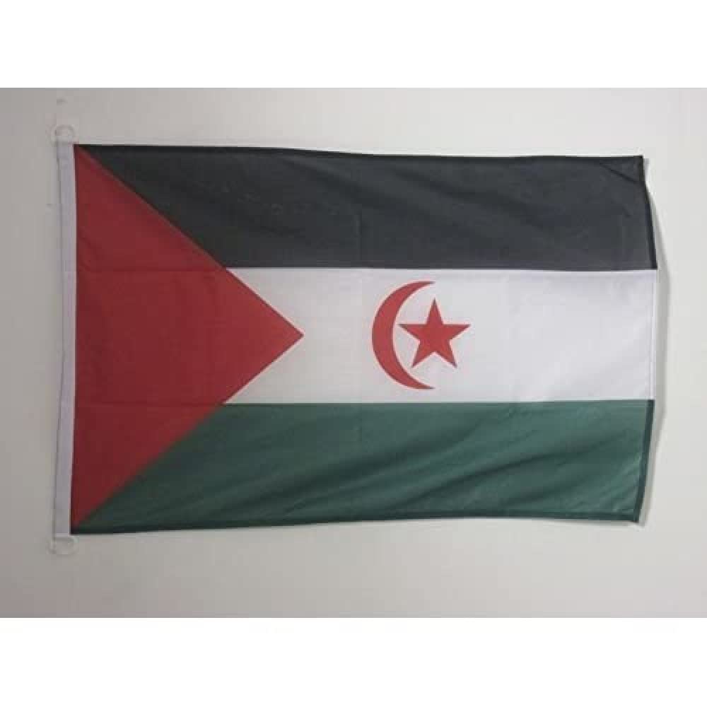 AZ FLAG - Western Sahara Nautical Flag - 18'' x 12'' - For Outdoor and Boat - Sahrawi - Western Saharan Banner Knitted Polyester with Two Plastic Rings - Vivid Colors - 12x18 in - 45x30 Cm — image 1