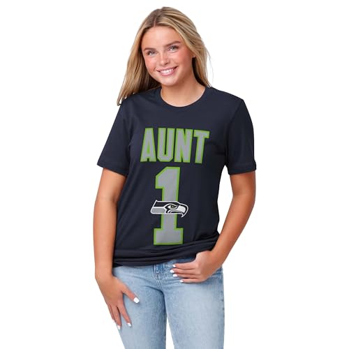 FOCO Standard NFL Logo Tee 1 Aunt T-Shirt, Team Color